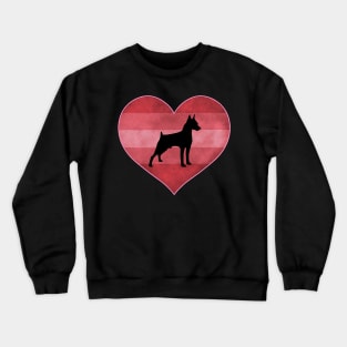 Doberman Heart Love Valentines Day Crewneck Sweatshirt